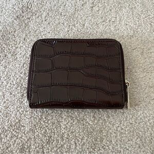 Jessica Brown Croc-Embossed Zip-AroundWallet‎